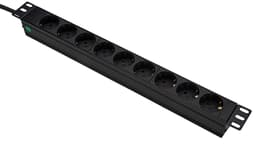 Prokord 19" Powersocket 9X outlets 2M Black 