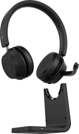 Voxicon VX-P80-B Bluetooth-headset met Teams-ondersteuning & oplaadstation USB Type-C Zwart