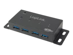 Logilink USB 3.0 Hub 4-Port, Metal, Incl. Power Supply USB 3.2 Gen 1 (3.1 Gen 1) Type-A