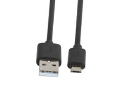 Prokord USB-kabel 1m. USB A Micro-USB B Sort