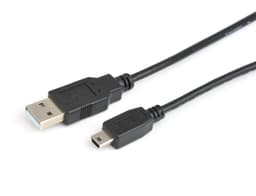 Prokord USB-kabel 5m USB A Mini-USB B Svart