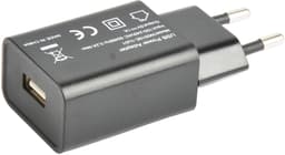 Cirafon Lader 1xUSB 230V 5V 1A Svart