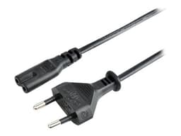 Prokord Strömkabel 2m CEE7/16 C7 coupler Svart