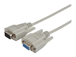 Prokord Seriell förlängningskabel 5m DB9 DB9 Beige