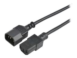 Prokord Strömkabel 5m C14 coupler C13 coupler Svart