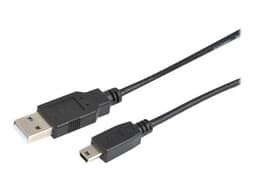 Prokord USB-kabel 0.5m. USB A Mini-USB B Sort