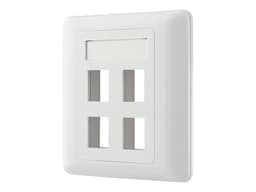 Deltaco VR-228 Keystone Wall Outlet 4-Port White 