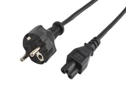 Prokord Strömkabel 1.8m CEE7/7 C5 coupler Svart