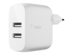 Belkin Dual Wall Charger 24w + USB-A To Lightning Cable 1m Hvid 1m