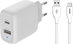Cirafon USB-C–USB-A laturi ja kaapelisetti Valkoinen