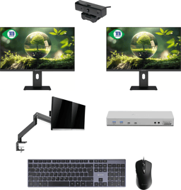 Voxicon Workplace Kit enkele monitor gasarm USB-C DisplayLink 24" 23.8" 1920 × 1080pixels IPS 16:9 100Hz