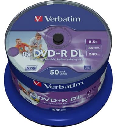 Verbatim 50 x DVD+R DL DVD-R 8.5GB 50pc(s)