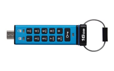Kingston IronKey KeyPad 200 16GB USB-C Blauw