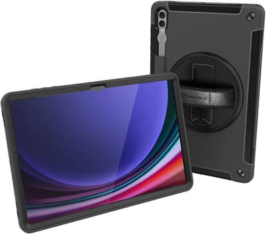 Armor-X Rainproof Military Grade Rugged Case With Hand Strap And Kick-stand  Samsung Galaxy Tab S9 Ultra Zwart