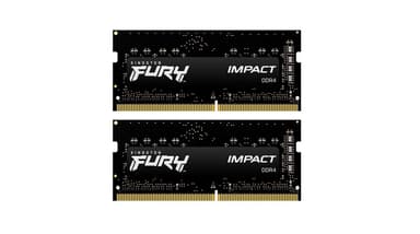 Kingston Technology FURY 16GB 3200MT/s DDR4 CL20 SODIMM (Kit of 2) Impact 16GB 1600MHz 3200MT/s DDR4 260-pin SO-DIMM