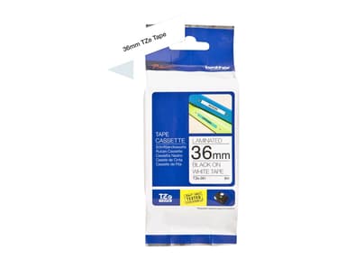 Brother Tape 36mm TZe-261 Svart/Hvit 