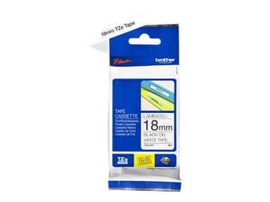 Brother Tape 18mm TZe-241 Svart/Hvit 
