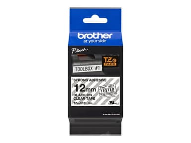Brother Tape 12mm TZe-S131 Svart/Klar 