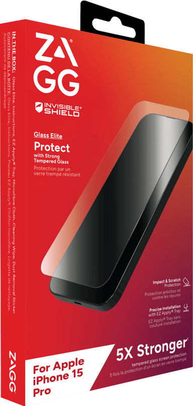 Zagg InvisibleShield Glass Elite iPhone 15 Pro