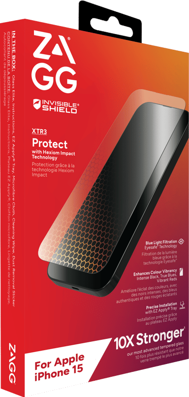 Zagg InvisibleShield Glass XTR3 iPhone 15