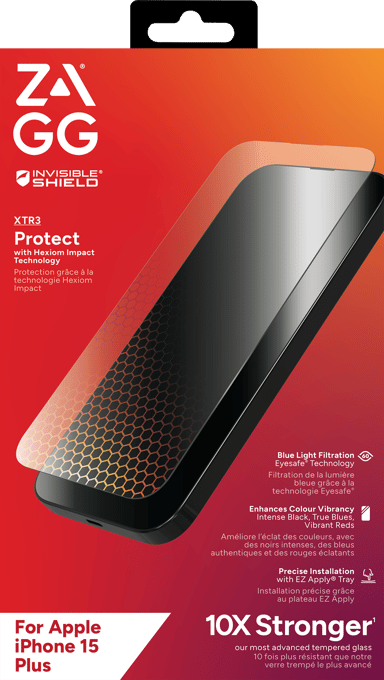 Zagg InvisibleShield Glass XTR3 skärmskydd iPhone 15 Plus