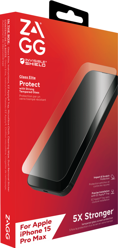 Zagg InvisibleShield Glass Elite skärmskydd iPhone 15 Pro Max