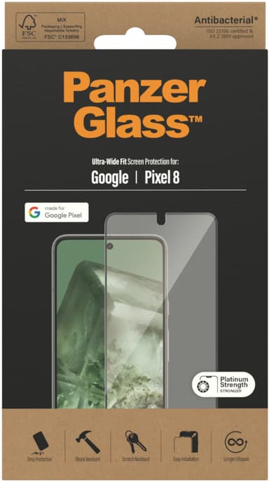 Panzerglass Ultra-Wide Fit skärmskydd Google Pixel 8
