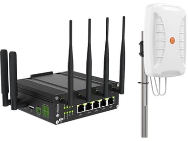 Milesight UR75 V3 Industrial 5G Router PoE + XPOL-24 4X4 5G/LTE MIMO Antenna