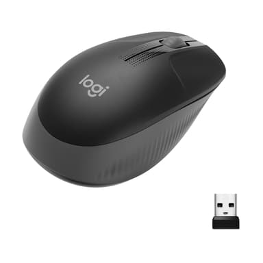 Logitech M190 Full-Size Wireless Mouse - Charcoal RF kabel-fri