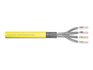 Digitus DK-1743-A-VH-1 nettverkskabel Gult 100 m Cat7a S/FTP (S-STP) Nei Cat7a 100m Gult