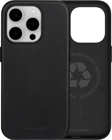 dbramante1928 Roskilde Magsafe Full-Grain Leather iPhone 15 Pro Musta