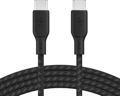 Belkin USB-C till USB-C kabel Flätad 2m USB C USB C Svart