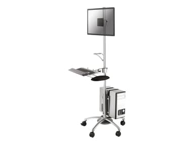 Neomounts FPMA-MOBILE1800 - Mobiele werkplek voor een monitor (max. 27"), PC, toetsenbord en muis. 