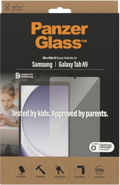 Panzerglass Ultra-Wide Fit skärmskydd Samsung Galaxy Tab A9
