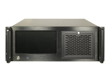 Inter-Tech 4U-4460TFT 4U 19" 8.9" Touch Rack Musta