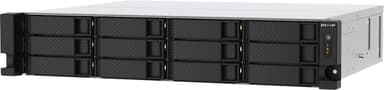 QNAP TS-1273AU-RP-8G datalagringsserver NAS Rack (2U) Ryzen Embedded V1500B 8 GB DDR4 0 TB QNAP QTS Aluminium, Sort