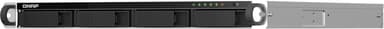 QNAP TS-464U-RP NAS Rack (1U) Intel® Celeron® N5095 8 GB DDR4 0 TB QNAP Turbo System Aluminium, Svart