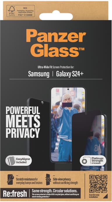 Panzerglass Ultra-wide Fit Privacy skärmskydd Samsung Galaxy S24+