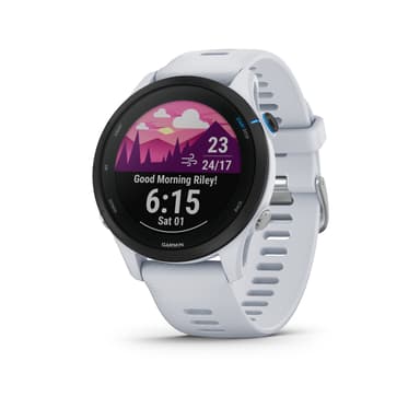 Garmin Forerunner 255 Music 3,3 cm (1.3") MIP 46 mm Digital 260 x 260 pixlar Pekskärm Vit Wi-Fi GPS Vit
