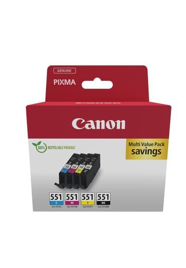 Canon 6509B016 bläckpatroner 4 styck Original Svart, Cyan, Magenta, Gul 