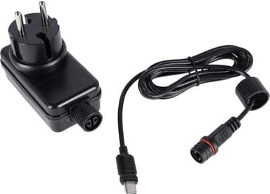 Enjoy Udendørs Strømadapter USB-C IP44 1.5m Sort 