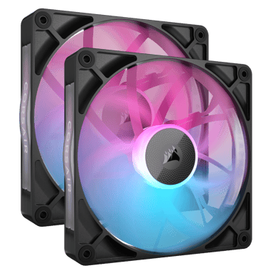 Corsair RX RGB ICUE Link RX140 RGB 140MM Dual Vifte Sort
