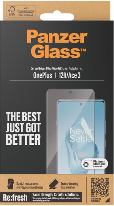 Panzerglass Ultra-Wide Fit OnePlus 12R