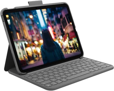 Logitech Slim Folio iPad 10th gen iPad 11" 11th gen Norsk Svenska, Finska Grå