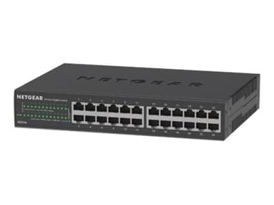 Netgear GS324 Unmanaged Gigabit Ethernet (10/100/1000) Zwart 