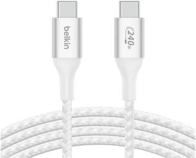 Belkin 240W USB-C to USB-C cable Braided 2m USB C USB C Vit