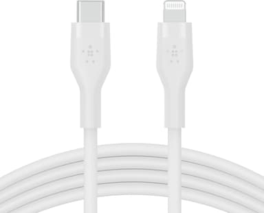 Belkin Flex USB-C to Lightning Cabel Silicone 3m Wit