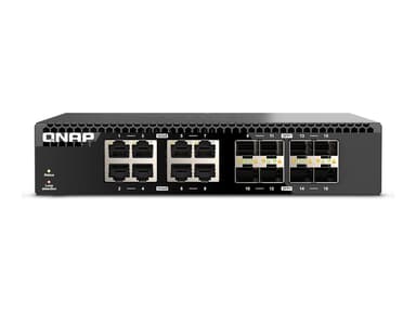 QNAP QSW-3216R-8S8T verkkokytkin Hallitsematon L2 10G Ethernet (100/1000/10000) Musta 
