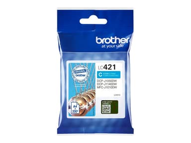 Brother Blekk Cyan LC421C 200 sider - DCP-J1050 