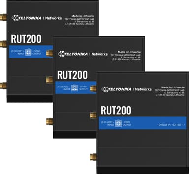 Teltonika RUT200 Industrial Wireless LTE Router 3-pack 
